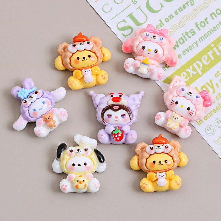 [BUNJANG] Sanrio Parts Set (7 Items) / 산리오 파츠2 데코덴 재료 7종 세트