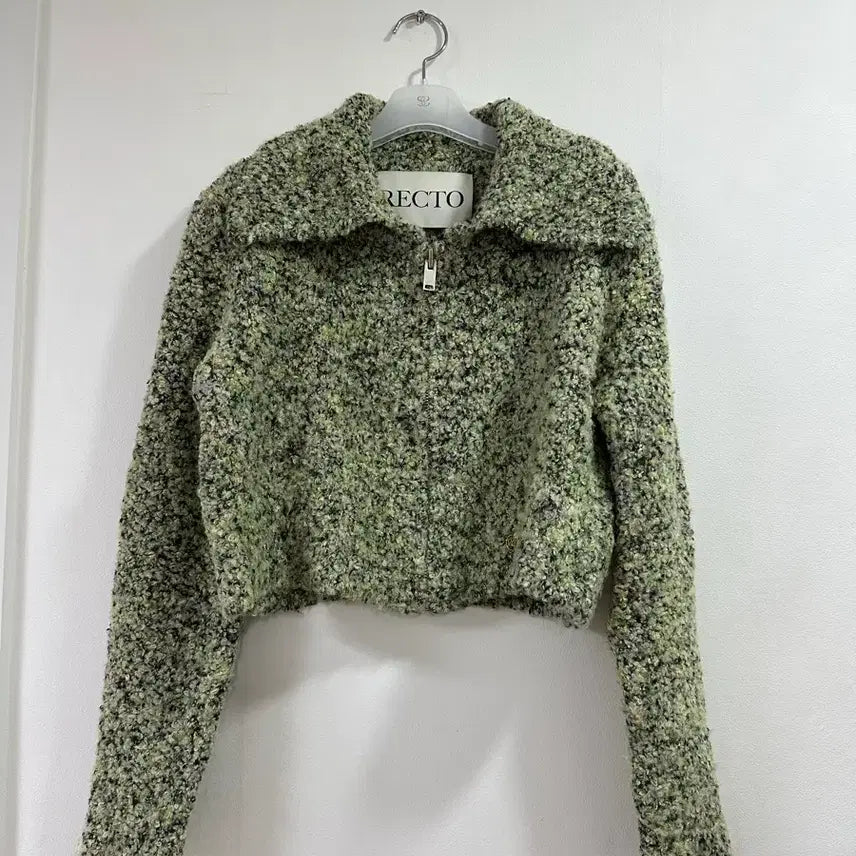 [BUNJANG] Recto Wool Knit Crop Jacket / 렉토 울니트 크롭 자켓