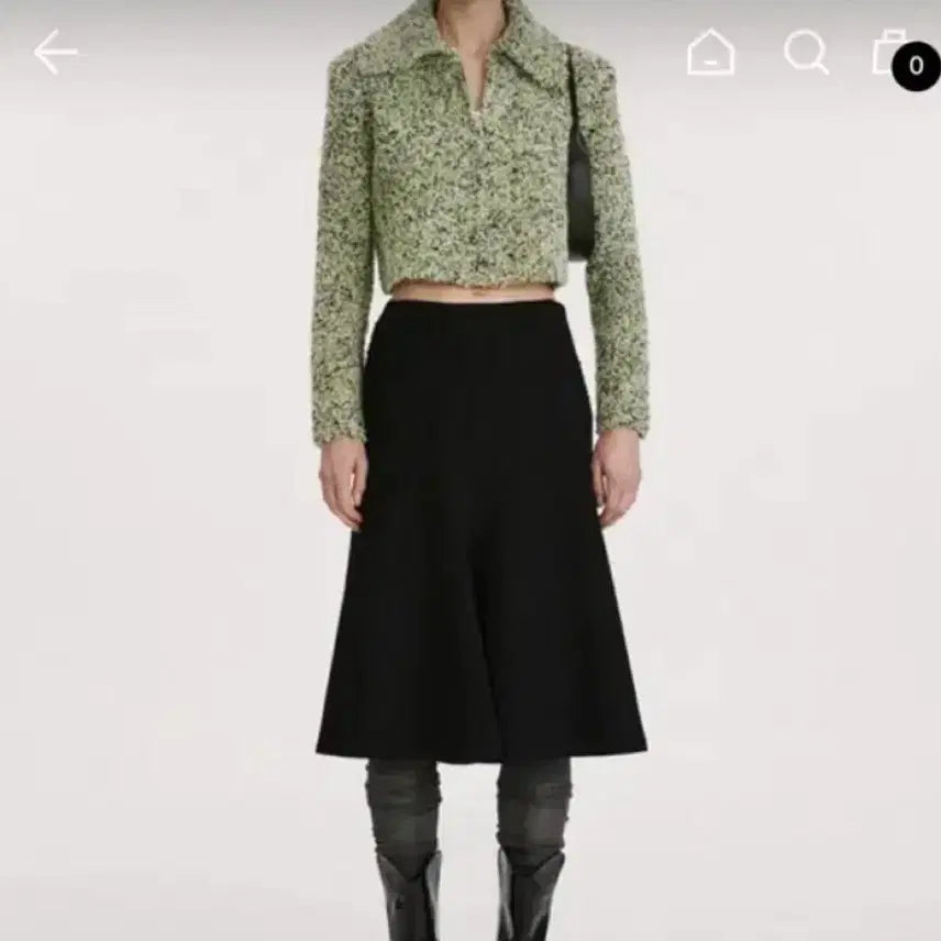 [BUNJANG] Recto Wool Knit Crop Jacket / 렉토 울니트 크롭 자켓