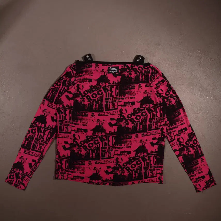 [BUNJANG] Vintage Printed Y2K Long Sleeve / 일본빈티지 프린팅 Y2K 롱슬리브 C545