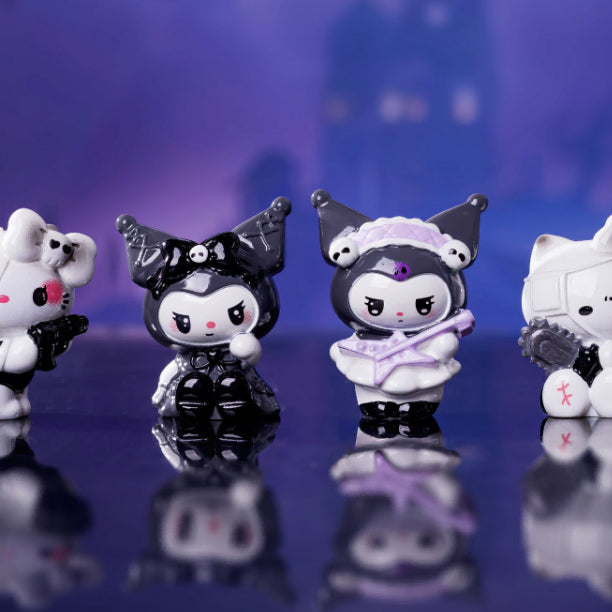 [BUNJANG] Sanrio Black Version Miniature Figure Set / 산리오 블랙버전 미니 피규어 미니어처 9종 세트