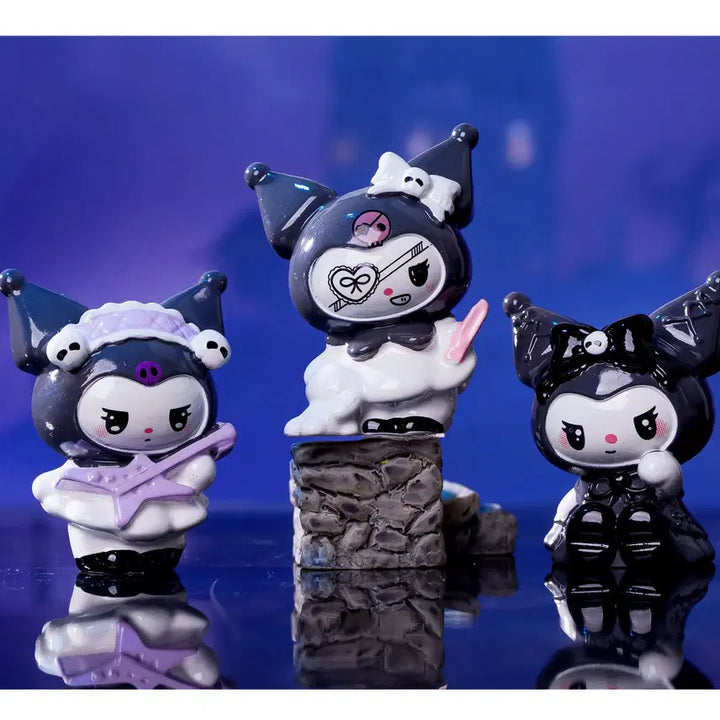 [BUNJANG] Sanrio Black Version Miniature Figure Set / 산리오 블랙버전 미니 피규어 미니어처 9종 세트