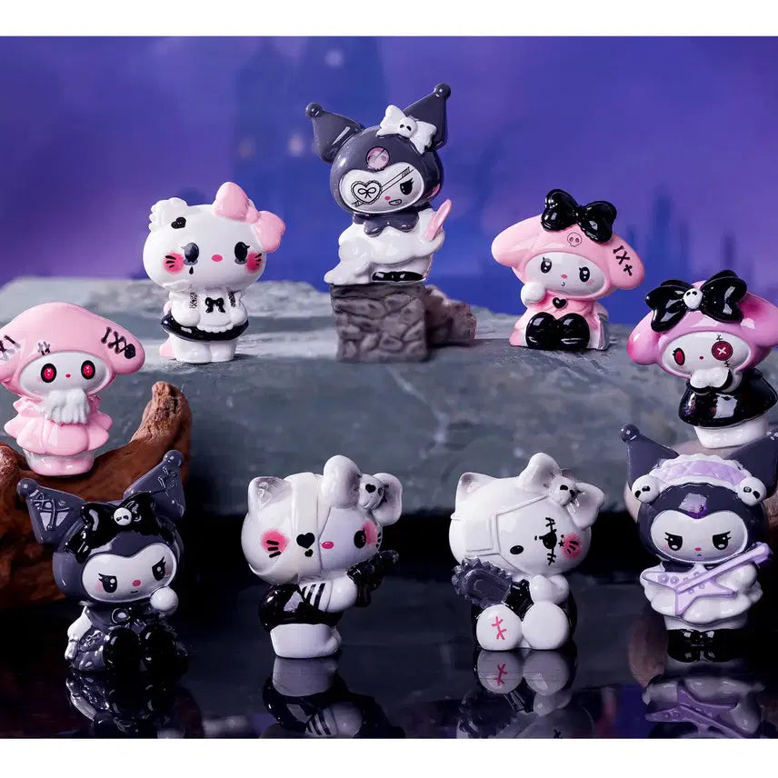 [BUNJANG] Sanrio Black Version Miniature Figure Set / 산리오 블랙버전 미니 피규어 미니어처 9종 세트