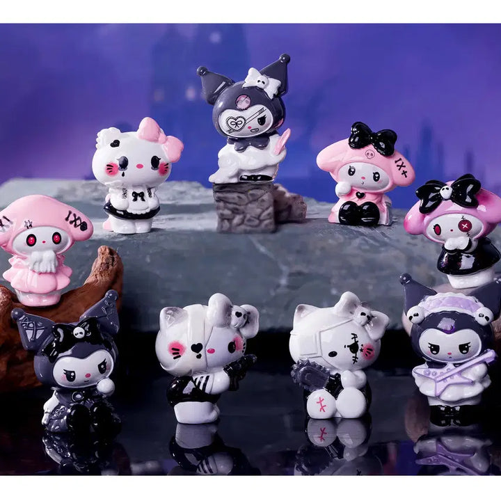 [BUNJANG] Sanrio Black Version Miniature Figure Set / 산리오 블랙버전 미니 피규어 미니어처 9종 세트