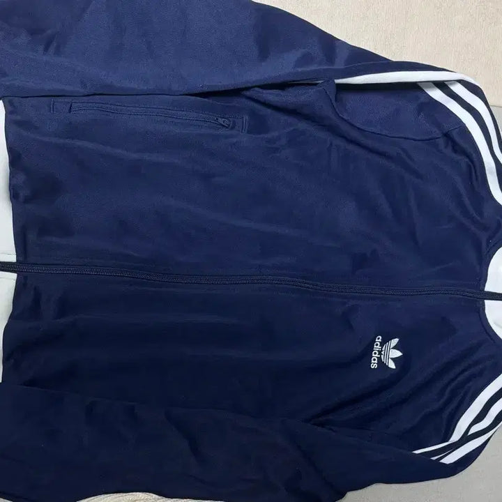 [BUNJANG] Adidas Navy/White Three-Stripes Track Top Unisex / 아디다스 네이비/화이트 삼선 트랙탑 남여공용