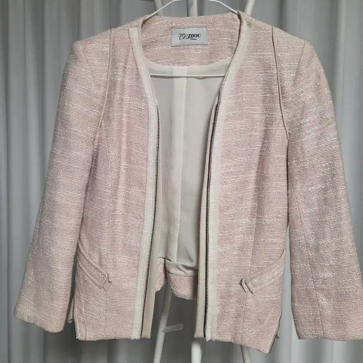 [BUNJANG] ZOOC Pink Tweed Jacket / ZOOC 핑크 트위드 자켓