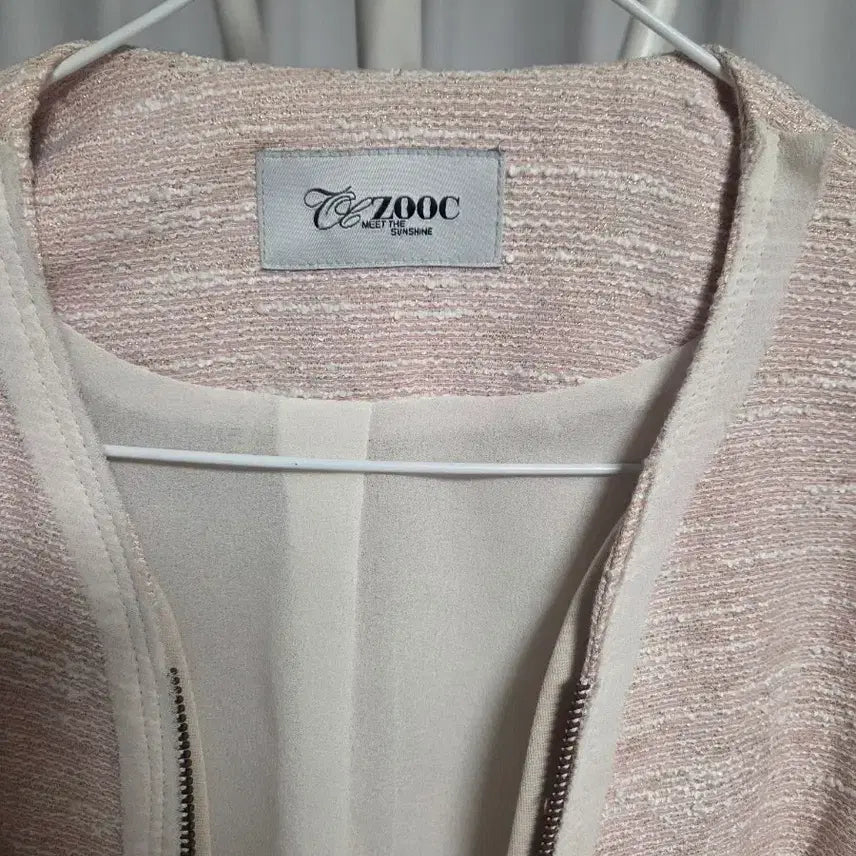 [BUNJANG] ZOOC Pink Tweed Jacket / ZOOC 핑크 트위드 자켓