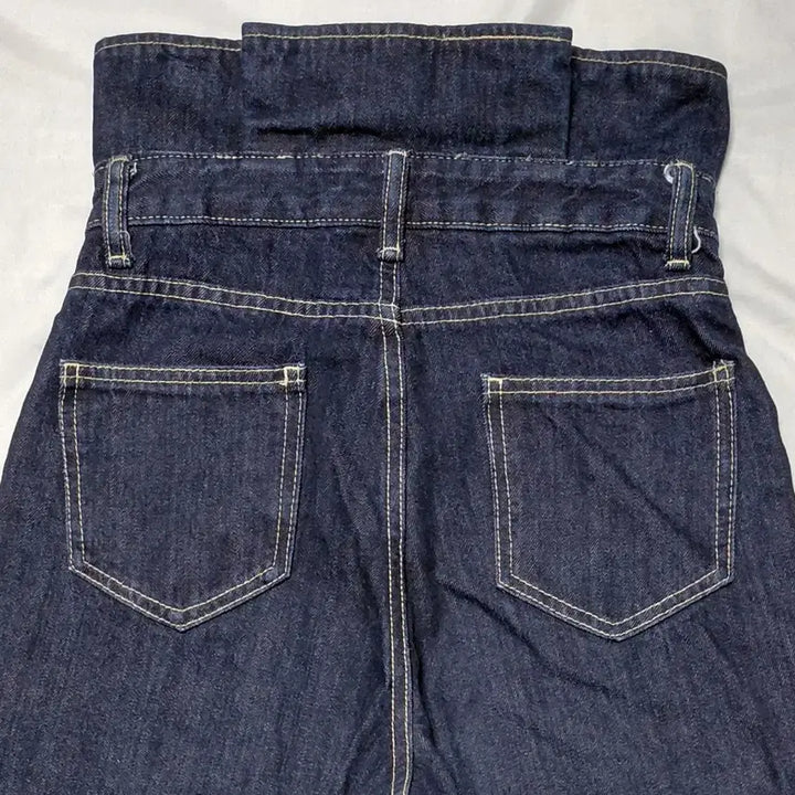 [BUNJANG] EMODA Fold Over High Waist Wide Denim Jeans (Size 1) / [EMODA] 에모다 하이웨이스트 폴드 오버 와이드 데님 (사이즈 1)