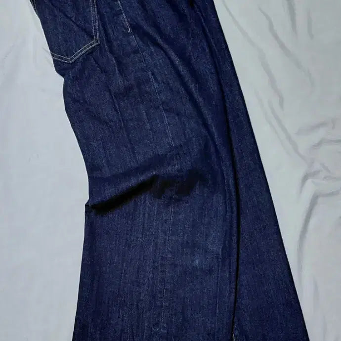 [BUNJANG] EMODA Fold Over High Waist Wide Denim Jeans (Size 1) / [EMODA] 에모다 하이웨이스트 폴드 오버 와이드 데님 (사이즈 1)