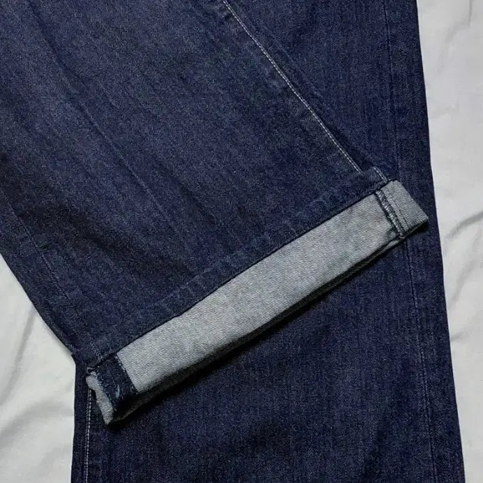 [BUNJANG] EMODA Fold Over High Waist Wide Denim Jeans (Size 1) / [EMODA] 에모다 하이웨이스트 폴드 오버 와이드 데님 (사이즈 1)