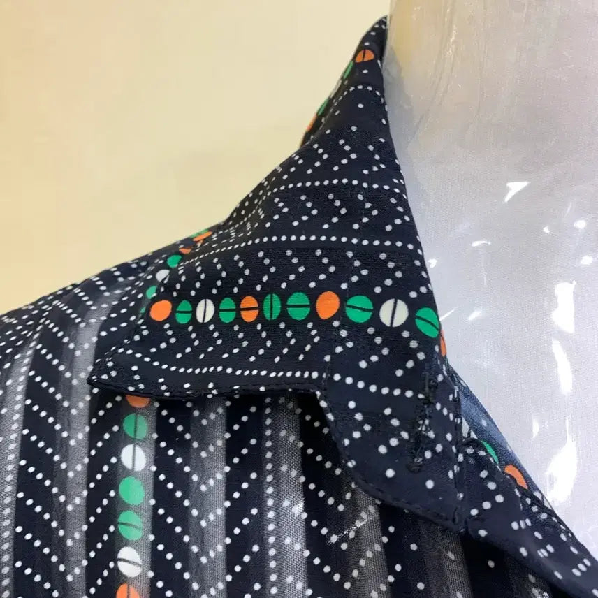 [BUNJANG] Vintage Patterned Shirt Dress / 패턴 셔츠 원피스 빈티지 스타일