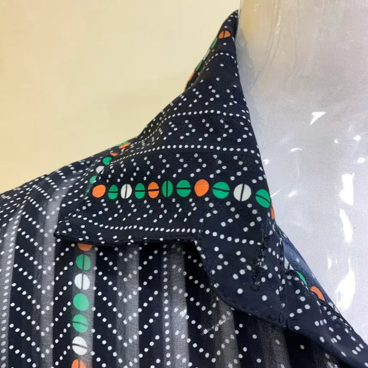 [BUNJANG] Vintage Patterned Shirt Dress / 패턴 셔츠 원피스 빈티지 스타일