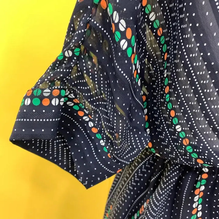 [BUNJANG] Vintage Patterned Shirt Dress / 패턴 셔츠 원피스 빈티지 스타일