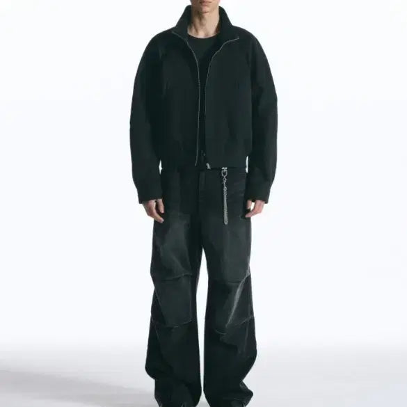 [BUNJANG] In Silence Cropped Zip-Up Blouson (M) / 인사일런스 크롭 집업 블루종(M)사이즈 팝니다