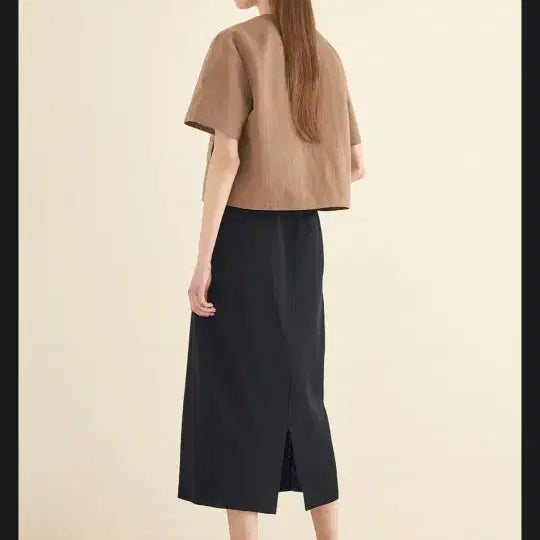 [BUNJANG] 22 The Cashmere Linen Blend Collarless Jacket / 22더캐시미어 린넨 블렌드 칼라리스 재킷55 착샷있음