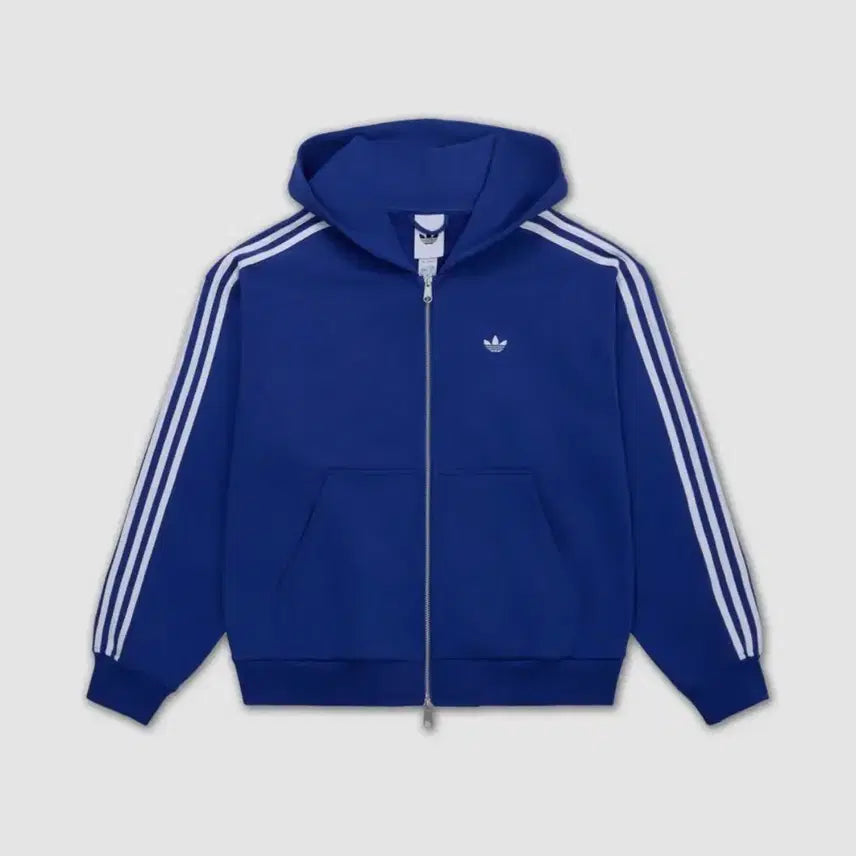 [BUNJANG] Adidas Royal Blue 3-Stripes Full-Zip Hoodie / 아디다스 로얄블루 삼선 후드집업 KC9318