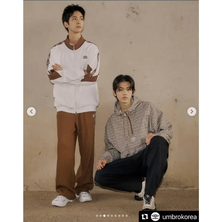 [BUNJANG] Umbro Waffle Wide Track Pants Tiramisu (Size 90) / 엄브로 | 와플 와이드 트랙팬츠 | 티라미수 | 90
