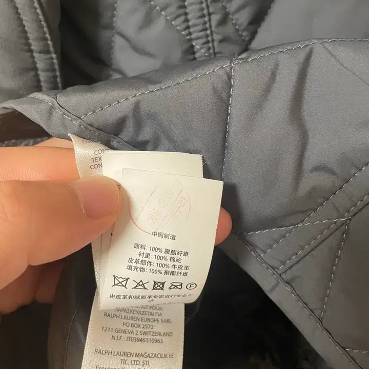 [SOLD OUT] 정품 폴로 바이커 퀼팅 자켓 그레이 M