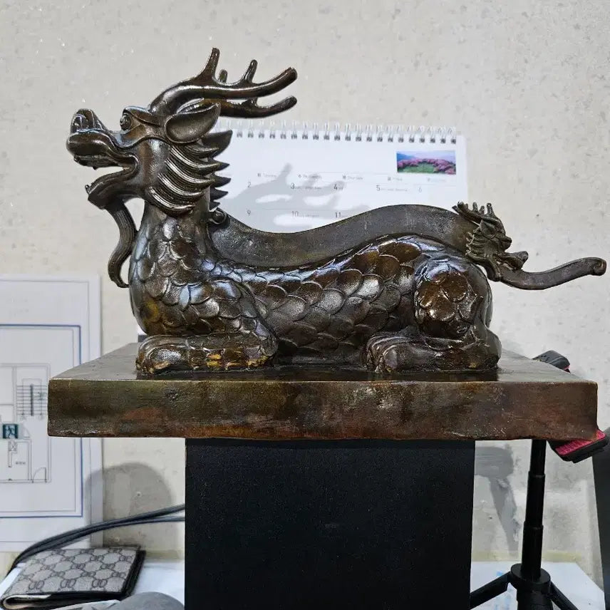 [BUNJANG] Bronze Haetae Seated Statue / 동 브론즈 해태 좌상 조각상
