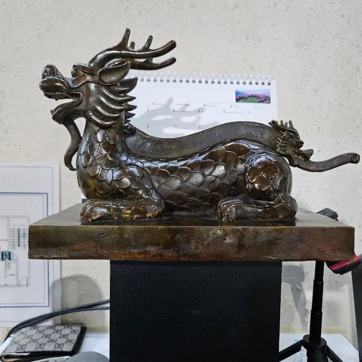 [BUNJANG] Bronze Haetae Seated Statue / 동 브론즈 해태 좌상 조각상