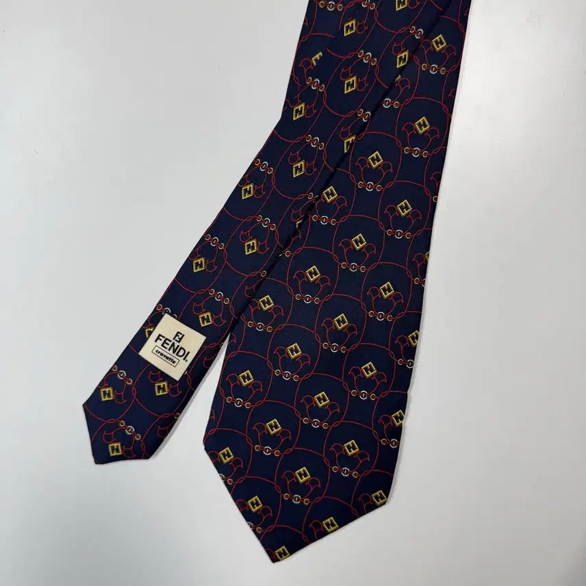 [BUNJANG] FENDI FF Monogram Silk Necktie / 펜디 (FENDI) FF 모노그램 정품 명품 넥타이
