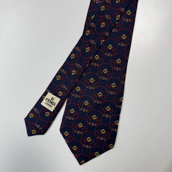 [BUNJANG] FENDI FF Monogram Silk Necktie / 펜디 (FENDI) FF 모노그램 정품 명품 넥타이