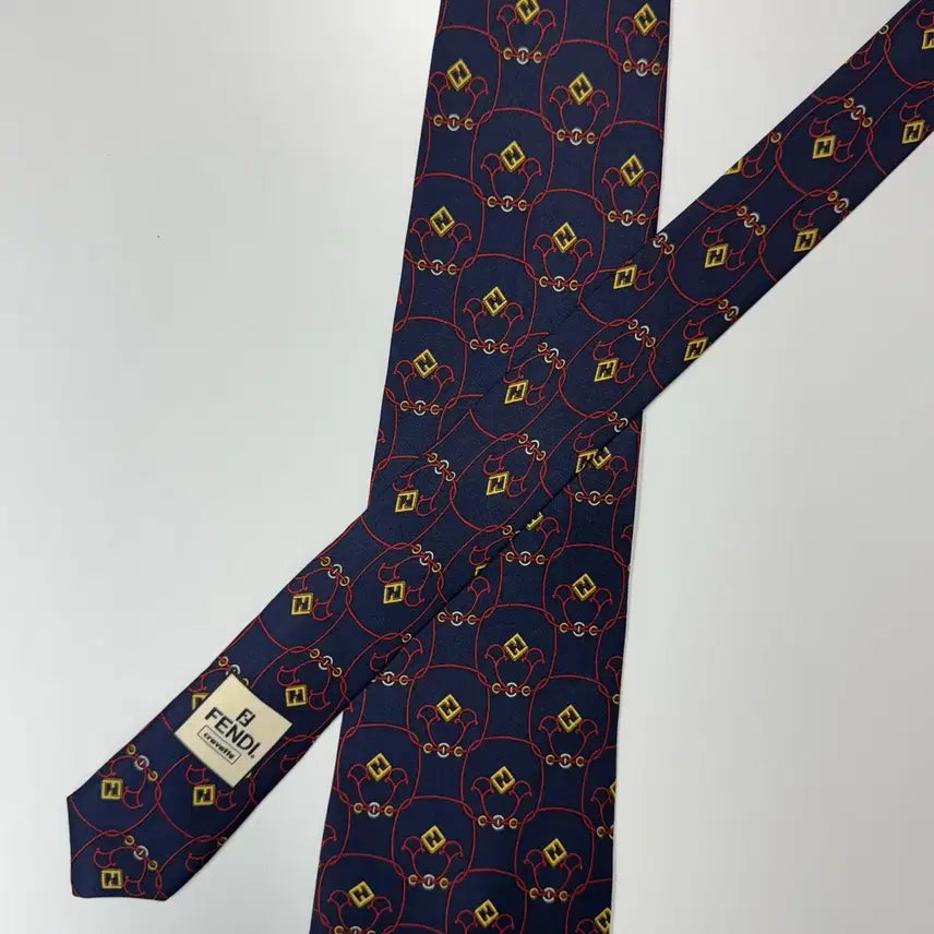 [BUNJANG] FENDI FF Monogram Silk Necktie / 펜디 (FENDI) FF 모노그램 정품 명품 넥타이