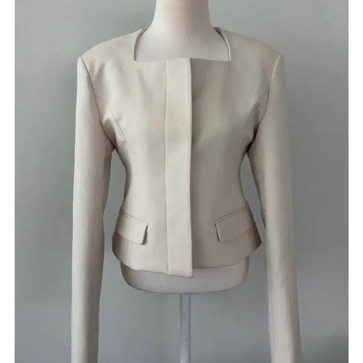 [BUNJANG] Bybeige Square Spring Jacket &amp; Pleated Wide Slacks Set / 바이베이지 스퀘어 봄 자켓,허리벨트 끈 핀턱 와이드 슬랙스