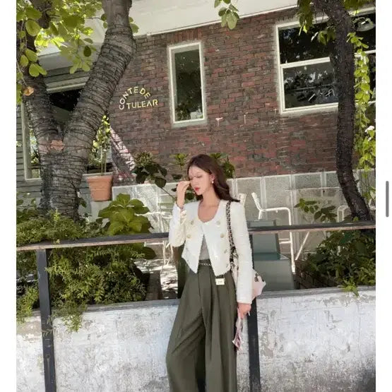 [BUNJANG] Post Motion Tweed Crop Jacket / 포스트 모니션 / 트위드 크롭자켓