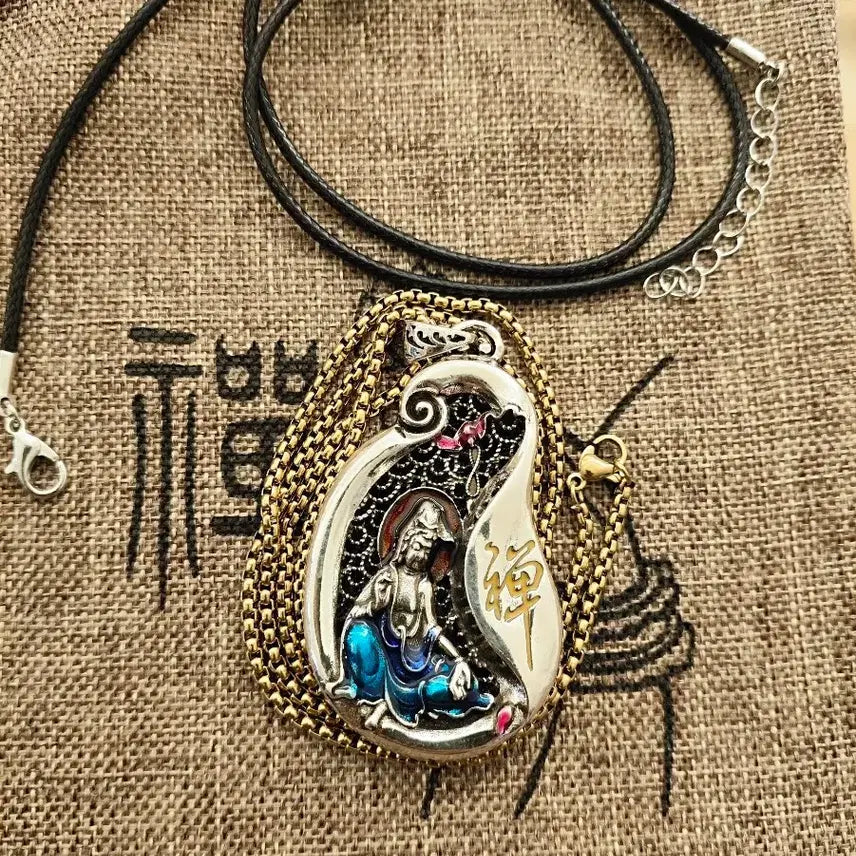 [BUNJANG] Guanyin Bodhisattva Lotus Necklace Pendant / 관세음보살 연꽃 목걸이 펜던트