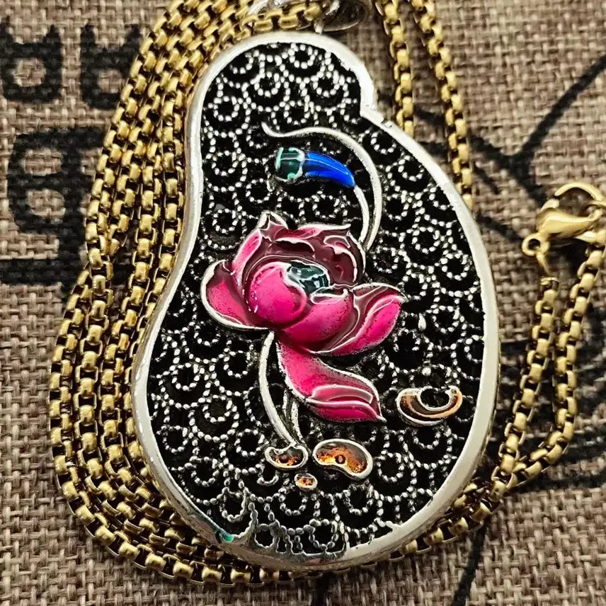 [BUNJANG] Guanyin Bodhisattva Lotus Necklace Pendant / 관세음보살 연꽃 목걸이 펜던트