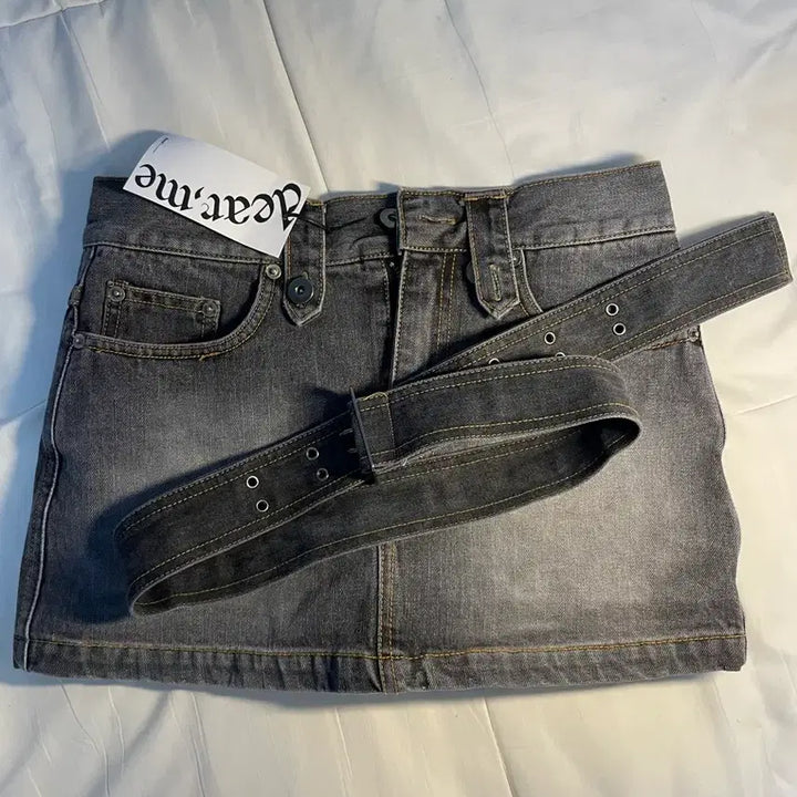 [BUNJANG] Dear. Me Denim Black Skirt / 디어미 데님 스커트 흑청 스커트