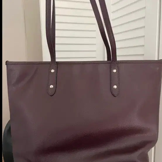 [BUNJANG] Coach Burgundy Tote Bag / 코치 가방 버건디 토트백