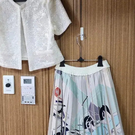 [BUNJANG] Pattern Pleated Skirt / 패턴 플리츠 스커트 55사이즈