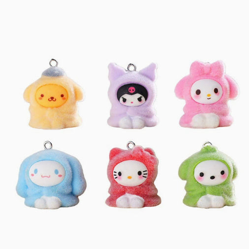 [BUNJANG] Hello Kitty Mini Figure Keychain Set (6 Types) / 키링형 키티 미니 피규어 6종 미니어처 세트