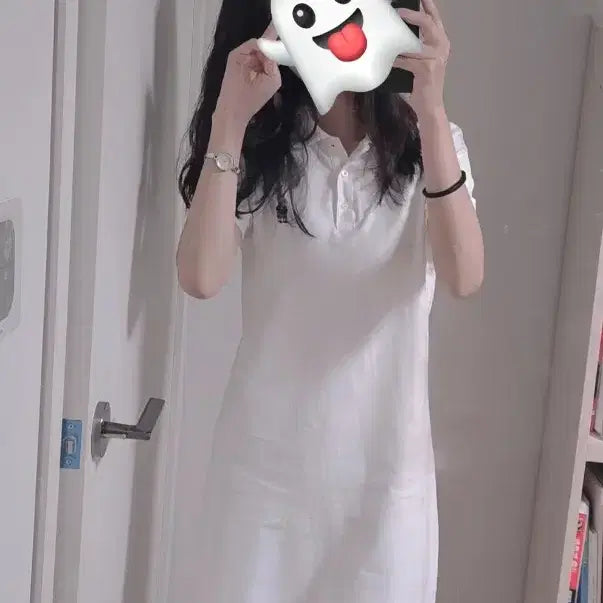 [BUNJANG] WHO.A.U Polo Dress (White) - Size S / 후아유 WHO.A.U 폴로 원피스 S