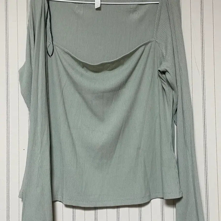 [BUNJANG] H&amp;M Green Ribbed Knit T-shirt / h&amp;m 연두색 골지니트 티셔츠
