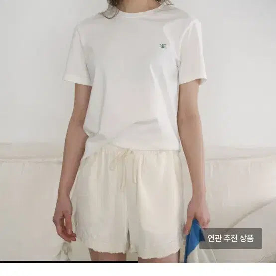 [BUNJANG] Sienne Logo Short Sleeve T-Shirt White S / 시엔느 로고 반팔 티셔츠 화이트S 새상품
