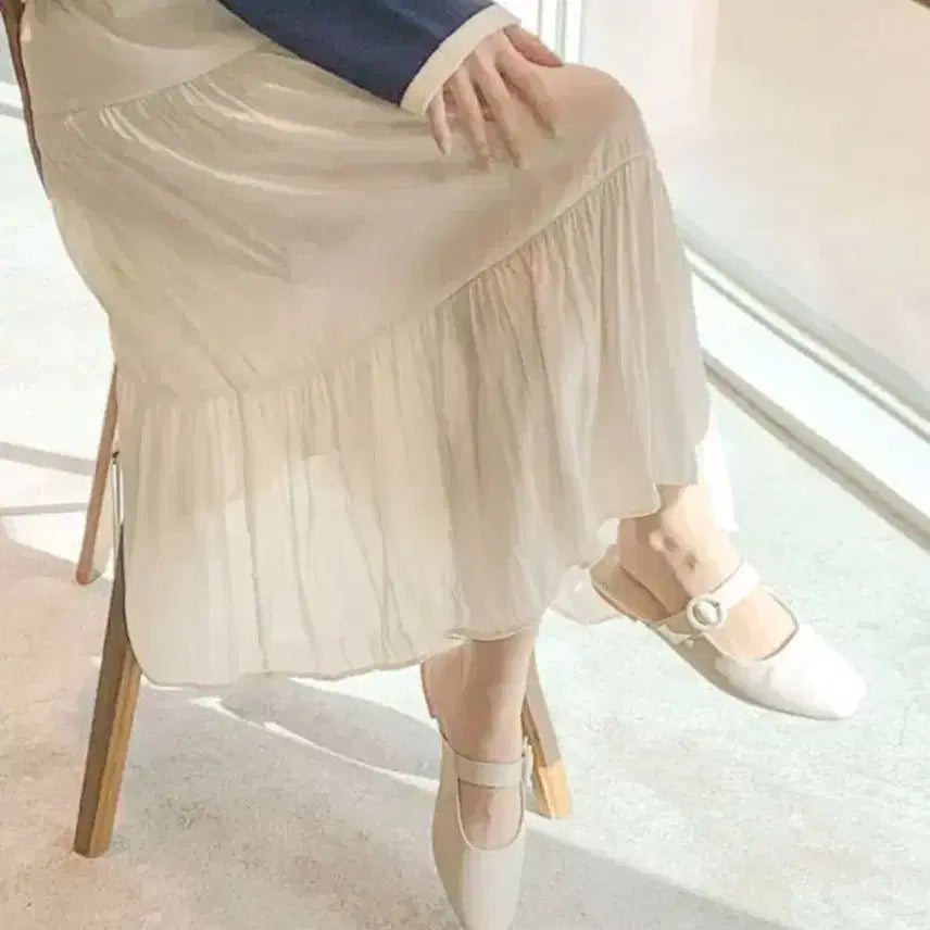 [BUNJANG] Buckle Point Mules (Ivory, 235mm) / 버클 포인트 뮬 (아이보리/235)