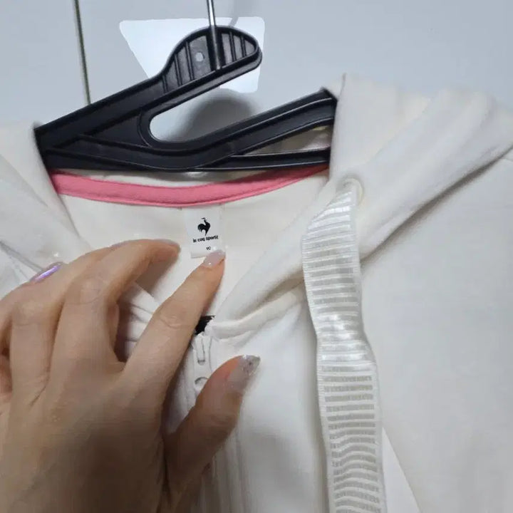[BUNJANG] Le Coq Sportif Ivory Hooded Zip-up - Size 90 / 르꼬끄 스포르티브 아이보리 후드집업 90 새상품급