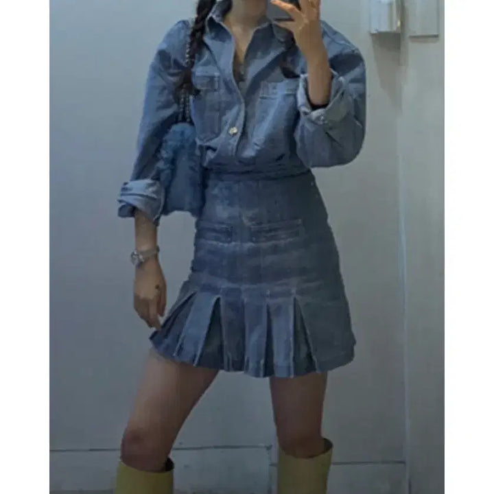 [BUNJANG] Freckle Denim Skirt / 프레클 데님 스커트