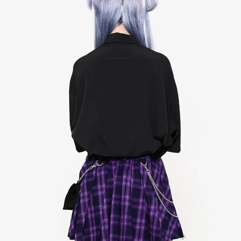[BUNJANG] TRAVAS TOKYO Layered Tie Short Sleeve Shirt / TRAVAS TOKYO 트라바스 도쿄 넥타이 레이어드 반팔 셔츠