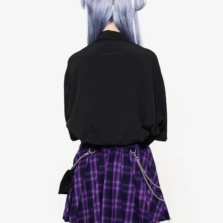 [BUNJANG] TRAVAS TOKYO Layered Tie Short Sleeve Shirt / TRAVAS TOKYO 트라바스 도쿄 넥타이 레이어드 반팔 셔츠