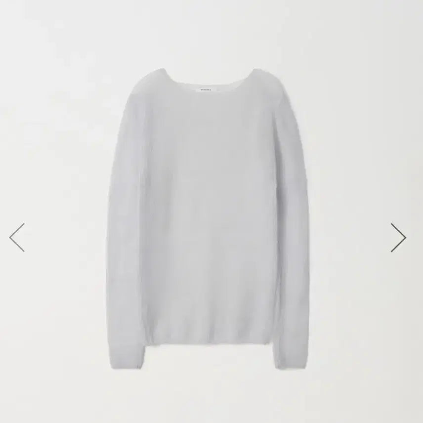 [BUNJANG] Arto Mohair Boat Neck Knit - Light Gray / 아르토 모헤어 보트넥 니트 - 라이트그레이