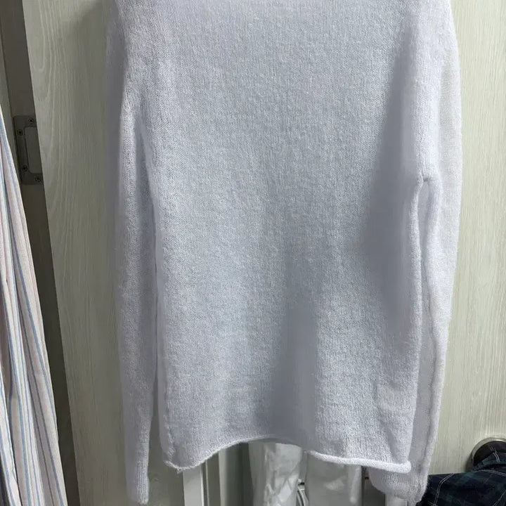 [BUNJANG] Arto Mohair Boat Neck Knit - Light Gray / 아르토 모헤어 보트넥 니트 - 라이트그레이