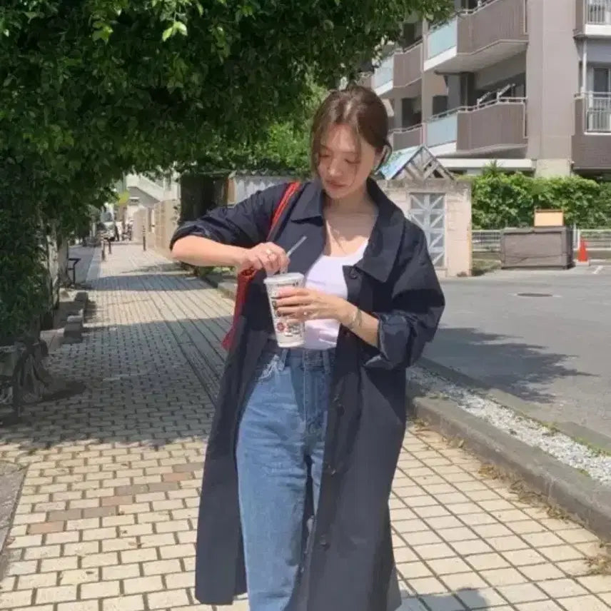 [BUNJANG] Tanat Volume Trench Coat Ivory / 타낫 볼륨 트렌치코트 아이보리(새상품)
