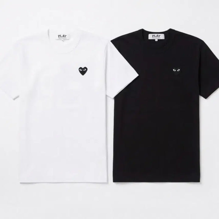 [BUNJANG] Comme des Garçons Play Black Heart T-Shirt / (정품/새상품)꼼데가르송 플레이 검정 하트 반팔티 흰/검