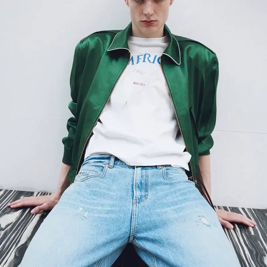 [BUNJANG] RECTO 25SS Fluid Ben Jumper Jacket Vintage Green / 렉토 RECTO 희귀템 25SS 플루이드 벤 점퍼 정가 568,000원