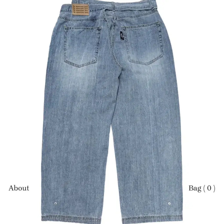 [BUNJANG] The Mysterious Hotel Cross Layered Denim Jeans / 더미스테리어스호텔 크로스 레이어드 데님 1사이즈
