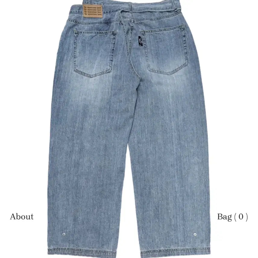 [BUNJANG] The Mysterious Hotel Cross Layered Denim Jeans / 더미스테리어스호텔 크로스 레이어드 데님 1사이즈